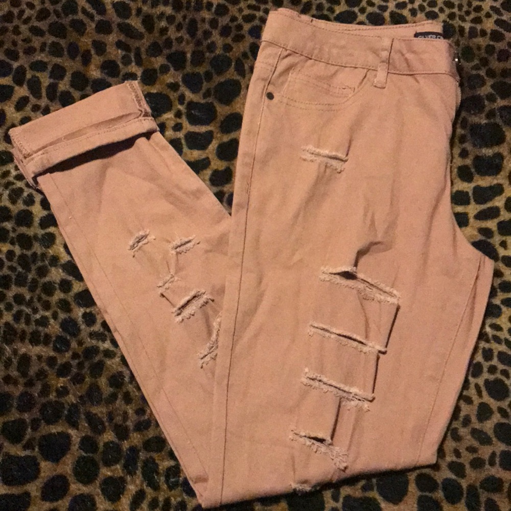 Pink skinny jeans